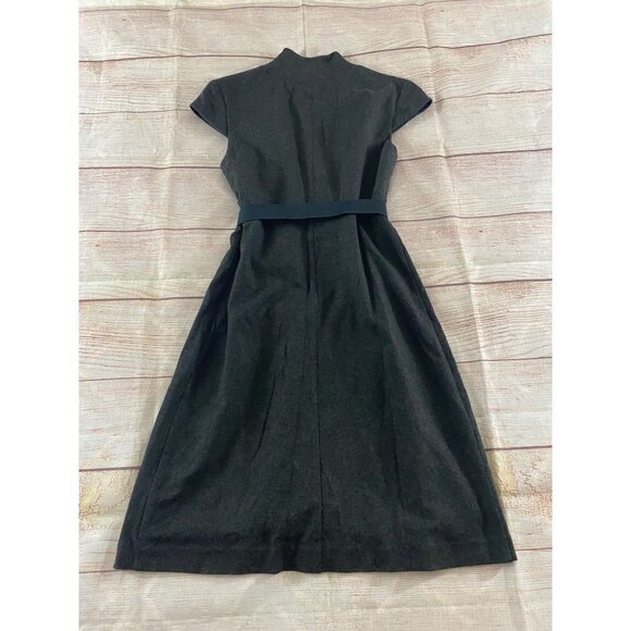 Trina Turk Women's Grey Millionaire Ponte Knit Belted Dress - Small - Picture 13 of 13